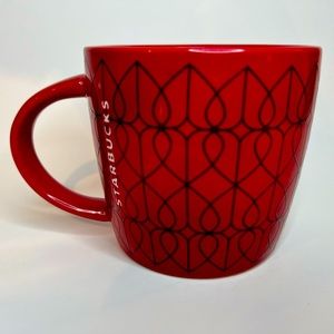 Starbucks Red Hearts Valentines 2013 Coffee Tea 14oz Mug
